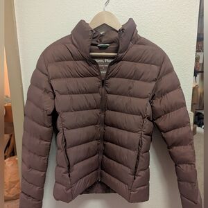 Women's Brown Deep Taupe Puffer Jacket - Size M
